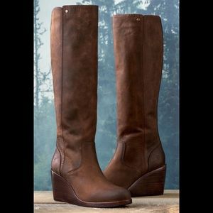 frye emma wedge tall boots